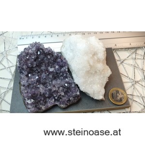 Set Reinigen & Aufladen mit Amethyst + Schneequarz